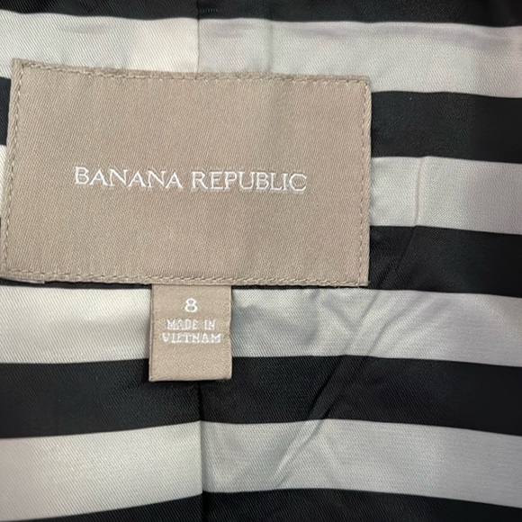 Banana Republic Navy Blue Suit Jacket Blazer 2 Button Cotton/Lyocell/Stretch • 8 - Picture 5 of 11